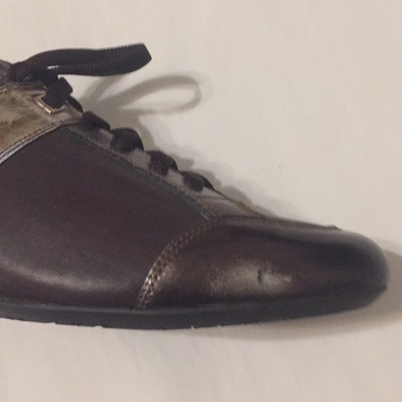 SANTONI CLUB Italian Leather Sneakers Size 35.5 - Picture 7 of 16